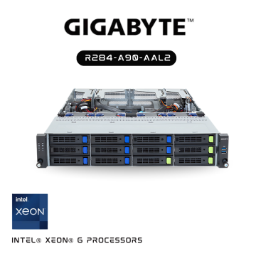 Máy Chủ Gigabyte R284 A90 2U DP 12-Bay Gen5 NVMe/SATA/SAS-4 (4 x NVMe)