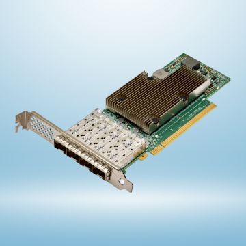 Broadcom 57504 Quad Port 10/25GbE PCIe Adapter, Full Height, Customer Kit